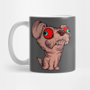 crazy dog pet cartoon illustration red eyes Mug